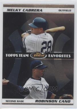 2008 Topps Finest - Topps Team Favorites Dual #DTF-CC - Melky Cabrera, Robinson Cano
