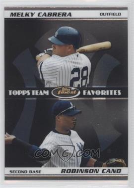 2008 Topps Finest - Topps Team Favorites Dual #DTF-CC - Melky Cabrera, Robinson Cano