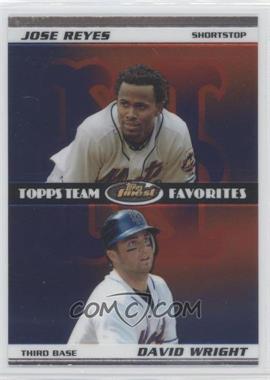 2008 Topps Finest - Topps Team Favorites Dual #DTF-RW - Jose Reyes, David Wright