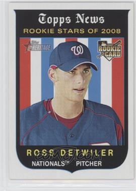 2008 Topps Heritage - [Base] - Black Back #122 - Ross Detwiler