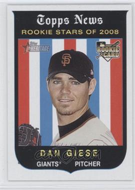 2008 Topps Heritage - [Base] - Black Back #126 - Dan Giese