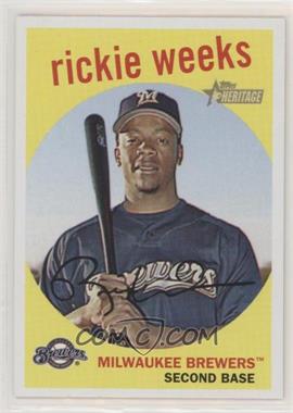 2008 Topps Heritage - [Base] - Black Back #186 - Rickie Weeks