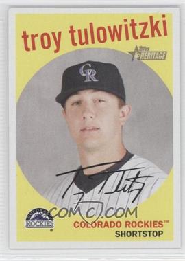 2008 Topps Heritage - [Base] - Black Back #21 - Troy Tulowitzki