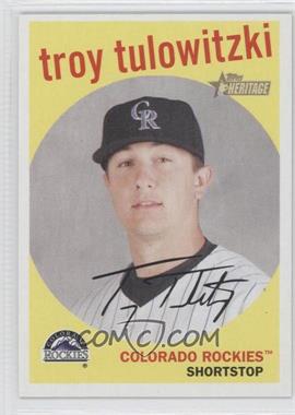 2008 Topps Heritage - [Base] - Black Back #21 - Troy Tulowitzki