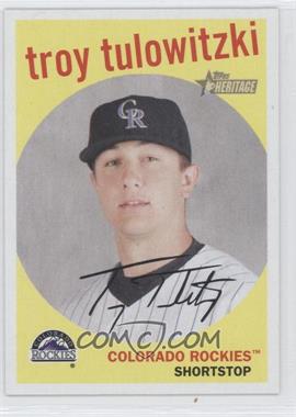 2008 Topps Heritage - [Base] - Black Back #21 - Troy Tulowitzki