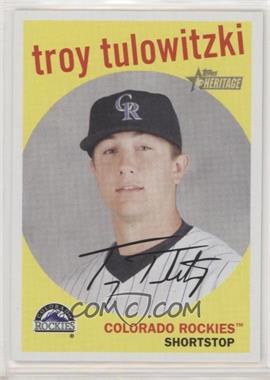 2008 Topps Heritage - [Base] - Black Back #21 - Troy Tulowitzki