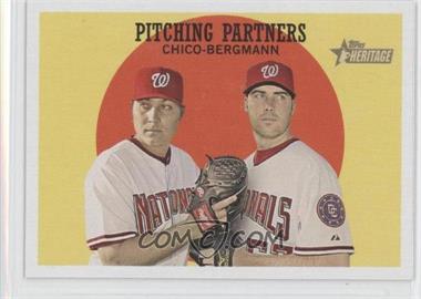 2008 Topps Heritage - [Base] - Black Back #291 - Pitching Partners (Chico-Bergmann)