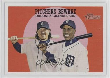 2008 Topps Heritage - [Base] - Black Back #34 - Pitchers Beware (Ordonez-Granderson)