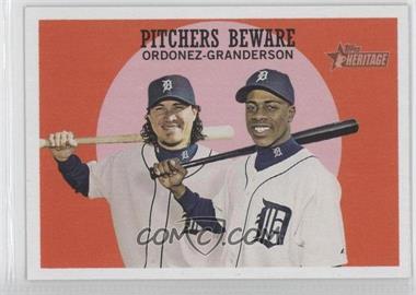 2008 Topps Heritage - [Base] - Black Back #34 - Pitchers Beware (Ordonez-Granderson)