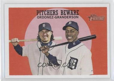 2008 Topps Heritage - [Base] - Black Back #34 - Pitchers Beware (Ordonez-Granderson)