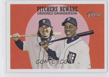 2008 Topps Heritage - [Base] - Black Back #34 - Pitchers Beware (Ordonez-Granderson)