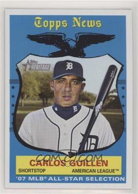 2008 Topps Heritage - [Base] - Black Back #488 - Topps News All-Star Selection - Carlos Guillen