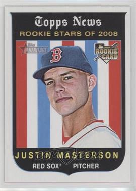 2008 Topps Heritage - [Base] - Black Back #545 - Justin Masterson