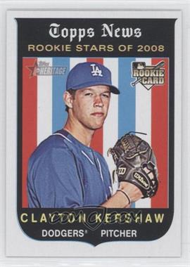 2008 Topps Heritage - [Base] - Black Back #595 - Clayton Kershaw