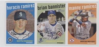 2008 Topps Heritage - Boxloader Ad Panel #_RBR - Horacio Ramirez, Brian Bannister, Manny Ramirez