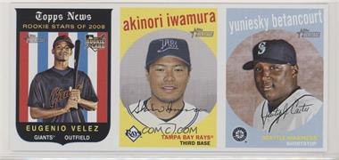 2008 Topps Heritage - Boxloader Ad Panel #_VIB - Eugenio Velez, Akinori Iwamura, Yuniesky Betancourt