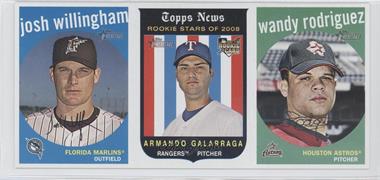 2008 Topps Heritage - Boxloader Ad Panel #_WGR - Josh Willingham, Armando Galarraga, Wandy Rodriguez