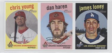 2008 Topps Heritage - Boxloader Ad Panel #_YHL - Chris Young, Dan Haren, James Loney