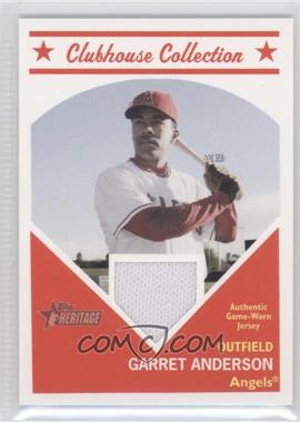 2008 Topps Heritage - Clubhouse Collection Relic #CCGA - Garret Anderson