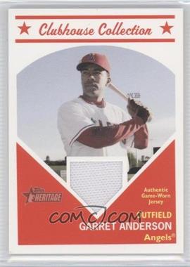 2008 Topps Heritage - Clubhouse Collection Relic #CCGA - Garret Anderson