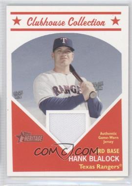 2008 Topps Heritage - Clubhouse Collection Relic #CCHB - Hank Blalock