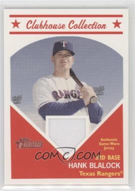 2008 Topps Heritage - Clubhouse Collection Relic #CCHB - Hank Blalock