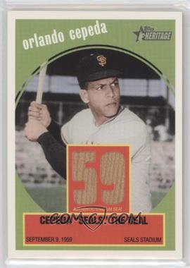 2008 Topps Heritage - Flashbacks Relics #FR-OC - Orlando Cepeda