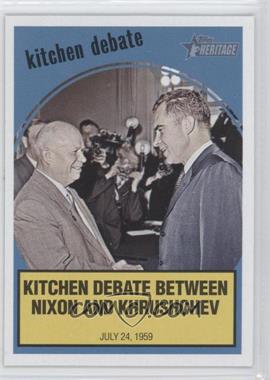 2008 Topps Heritage - News Flashbacks #NF6 - Nikita Khrushchev, Richard Nixon