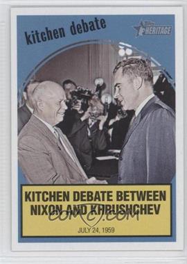 2008 Topps Heritage - News Flashbacks #NF6 - Nikita Khrushchev, Richard Nixon