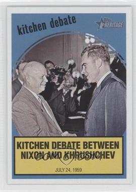 2008 Topps Heritage - News Flashbacks #NF6 - Nikita Khrushchev, Richard Nixon