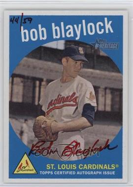 2008 Topps Heritage - Real One Autographs - Red Ink #ROA-BB - Bob Blaylock /59