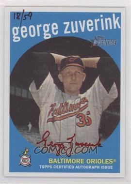 2008 Topps Heritage - Real One Autographs - Red Ink #ROA-GZ - George Zuverink /59