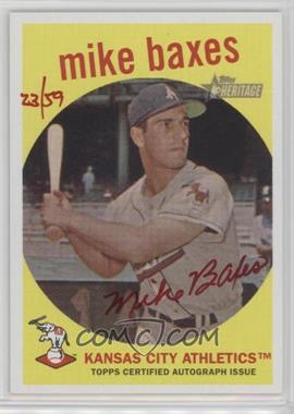 2008 Topps Heritage - Real One Autographs - Red Ink #ROA-MB - Mike Baxes /59