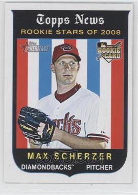2008 Topps Heritage High Number - [Base] #519 - Rookie Stars of 2008 - Max Scherzer