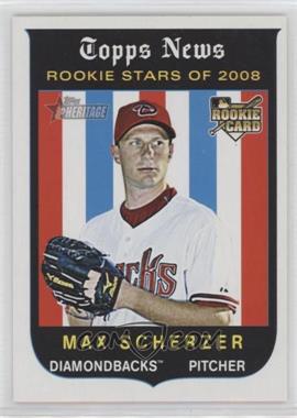 2008 Topps Heritage High Number - [Base] #519 - Rookie Stars of 2008 - Max Scherzer