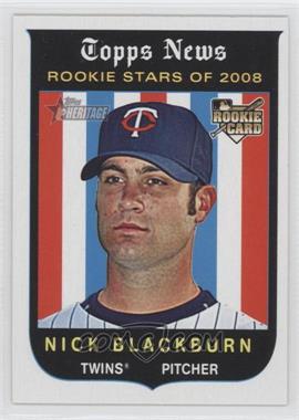 2008 Topps Heritage High Number - [Base] #593 - Rookie Stars of 2008 - Nick Blackburn