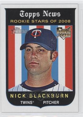 2008 Topps Heritage High Number - [Base] #593 - Rookie Stars of 2008 - Nick Blackburn