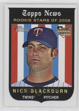 2008 Topps Heritage High Number - [Base] #593 - Rookie Stars of 2008 - Nick Blackburn