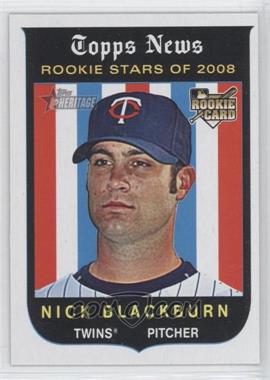 2008 Topps Heritage High Number - [Base] #593 - Rookie Stars of 2008 - Nick Blackburn