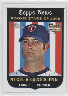 2008 Topps Heritage High Number - [Base] #593 - Rookie Stars of 2008 - Nick Blackburn