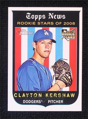 2008 Topps Heritage High Number - [Base] #595 - Rookie Stars of 2008 - Clayton Kershaw