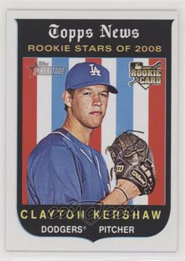 2008 Topps Heritage High Number - [Base] #595 - Rookie Stars of 2008 - Clayton Kershaw