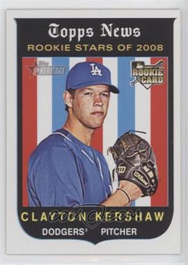 2008 Topps Heritage High Number - [Base] #595 - Rookie Stars of 2008 - Clayton Kershaw