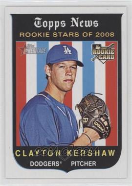 2008 Topps Heritage High Number - [Base] #595 - Rookie Stars of 2008 - Clayton Kershaw