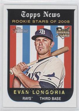 2008 Topps Heritage High Number - [Base] #650 - Rookie Stars of 2008 - Evan Longoria