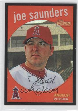 2008 Topps Heritage High Number - Chrome - Black Border Refractor #C201 - Joe Saunders /59