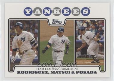 2008 Topps Limited Edition Team New York Yankees Team Set - [Base] #4 - Alex Rodriguez, Hideki Matsui, Jorge Posada