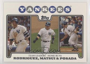 2008 Topps Limited Edition Team New York Yankees Team Set - [Base] #4 - Alex Rodriguez, Hideki Matsui, Jorge Posada