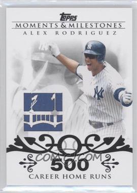 2008 Topps Moments & Milestones - Alex Rodriguez 500 HR Wall Relic #MR-AR - Alex Rodriguez [Noted]