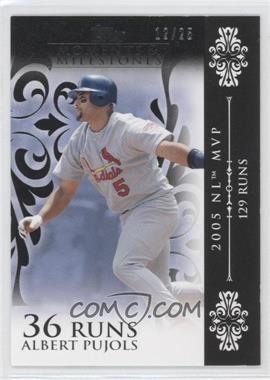 2008 Topps Moments & Milestones - [Base] - Black #12-36 - Albert Pujols (2005 NL MVP - 129 Runs) /25